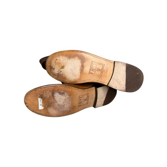 FRYE Paige Women’s 7 Clovertab Cuff Riding Boots Brown Leather Western Boho - Picture 12 of 13